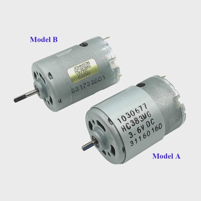 JOHNSON HC383MG Mini RS-380 Motor DC 3V-3.6V / DC 6V-12V High Speed Large Torque 28mm Electric Moto
