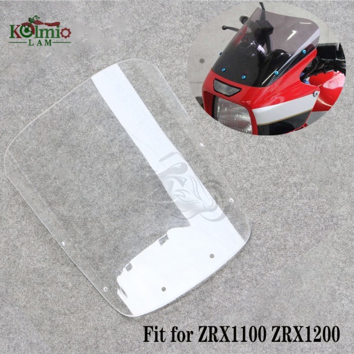 Windscreen 39mm Clear Fit For Kawasaki ZRX1100 ZRX1200 Motorcycle Windshield ZRX 1100 1999 - 2000 Z
