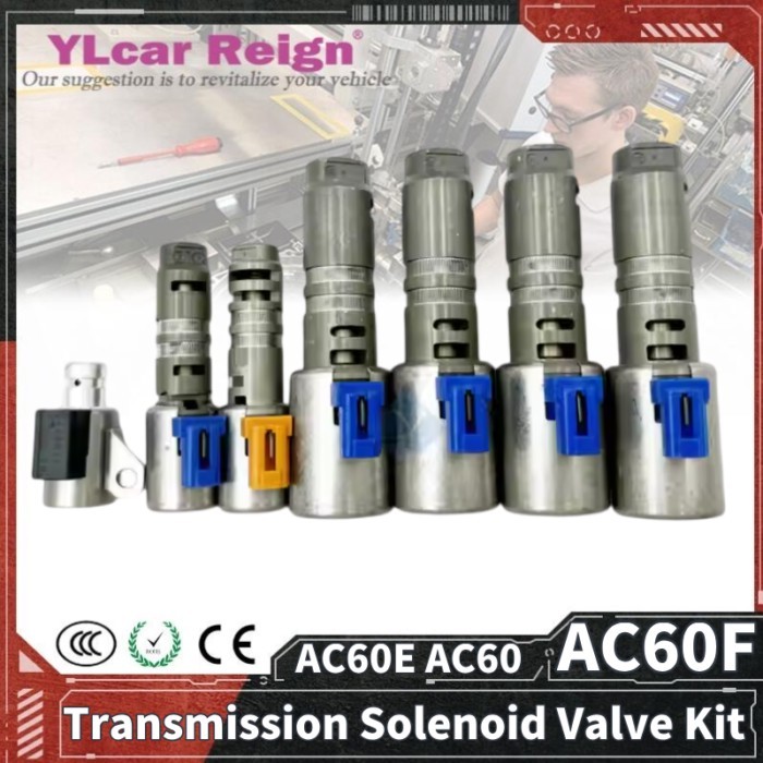 AC60F AC60E AC60 Automatic Transmission 7Pcs Solenoid Valve Kit For Toyota Prado 2.2L 2.7L 3.5L Car