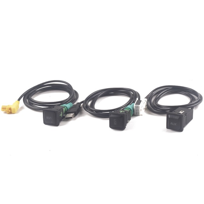CAR Aux input adapter switch AND CABLE WRIE usb FOR Volkswagen VW GOLF MK6 JETTA MK5 RCD510 RNS510