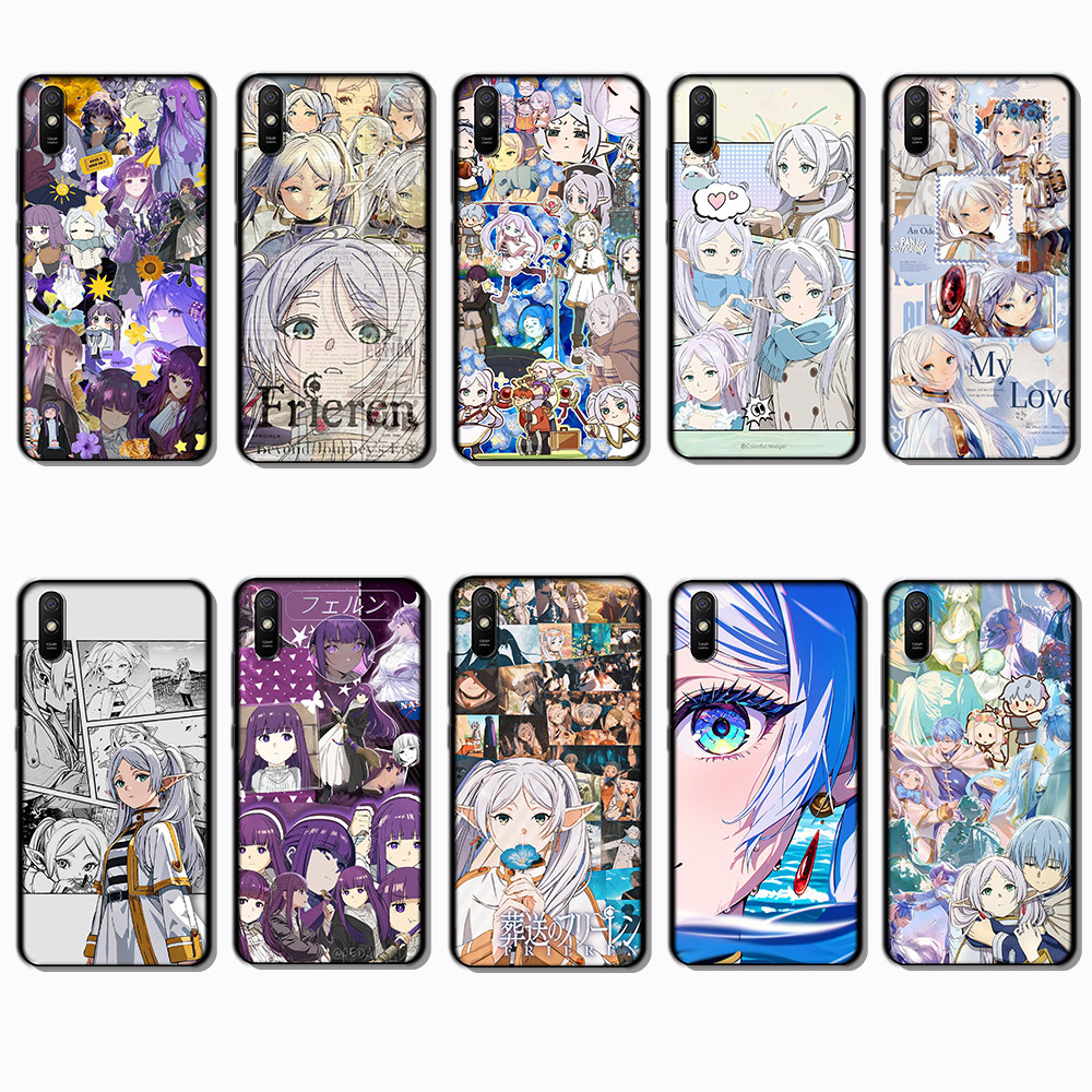 สําหรับ Xiaomi Redmi 6A 7A 8A 7 8 9 9A 9i 9C Frieren Beyond Journeys End ขอบสีดําเคสโทรศัพท์ TPU | ย
