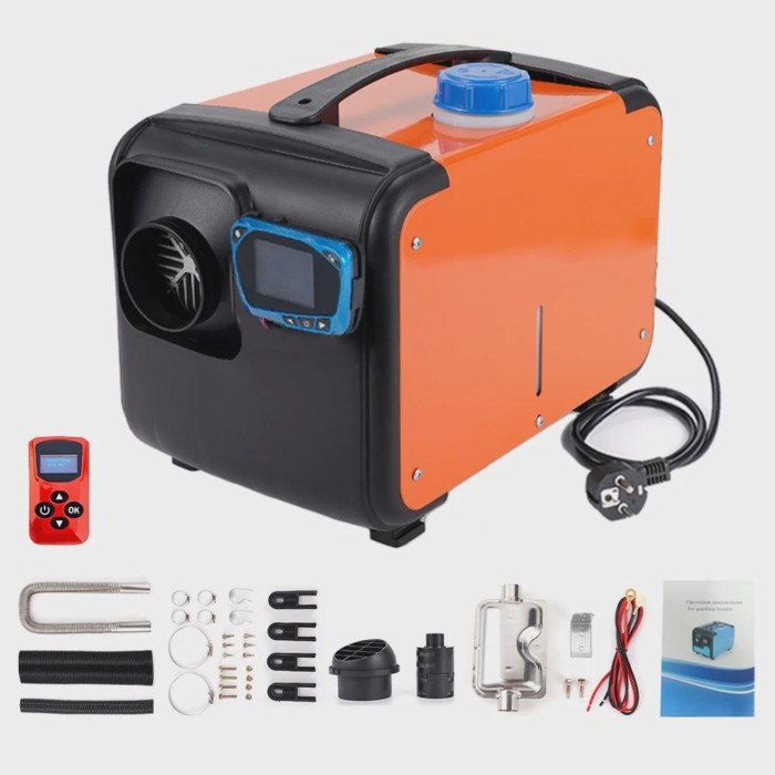12V 24V 220V Car Diesel Parking Heater 5KW-8KW Two-way Remote Control Parking Heater Low Noise Larg