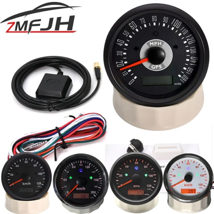 Waterproof 85mm GPS Speedometer 125/160/200(km/h/MPH) for Car Snowmobile Motorcycle ATV UTV Total M