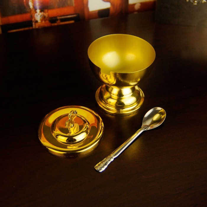 Gold-Plated Worship Supplies,Church Decoration Box Religious Holy Water Bottle Holy Water Bottle Ma