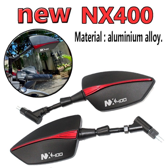 New NX400 LOGO Motorcycle Accessories Rearview Mirror For HONDA NX 400 NX400 2022-2024