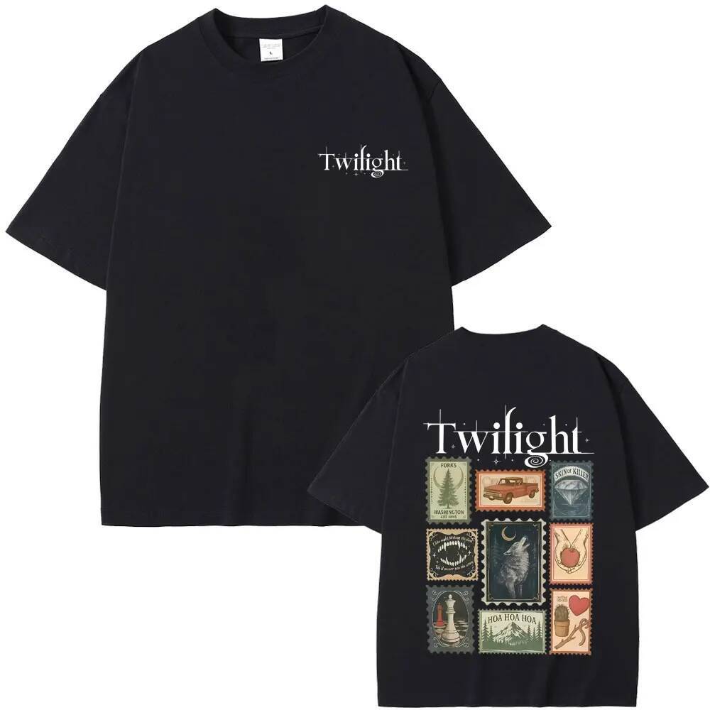 เสื้อยืดผู้ชายผู้หญิงขนาดใหญ่ เครื่องแบบคอว่าว Twilight Edward Cullen