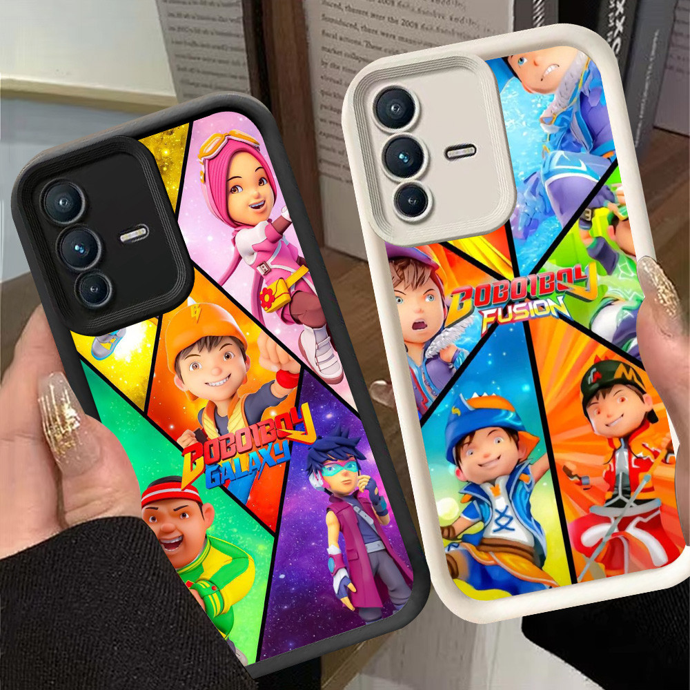 G-59 BoBoiBoy Casing สําหรับ VIVO Y200 V23 Y75 V50 V23E Lite 5G สีดําและสีขาว