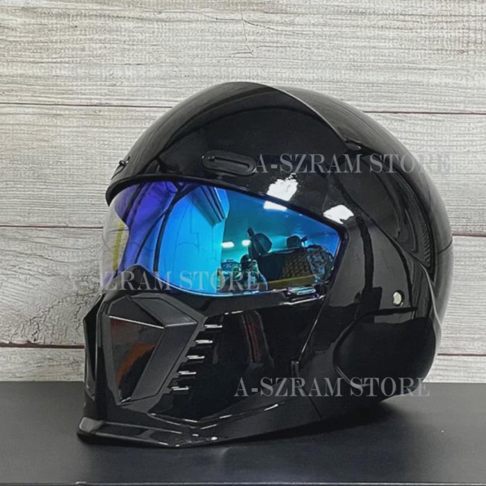 3C Certified Helmet Motorcycle Retro Combination Full Helmets Large Sizes Cruise Locomotive Bluetoo