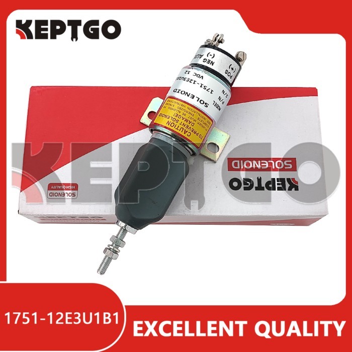 12V 1751-12E3U1B1 ShutOff Stop Solenoid Valve For Mitsubishi MG500 MG530 Genset