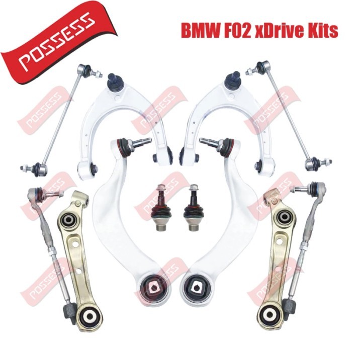 12 Pieces Front  Suspension Control Arm Stabilizer Link Tie Rod assemblies Kits For BMW 7 Series F0