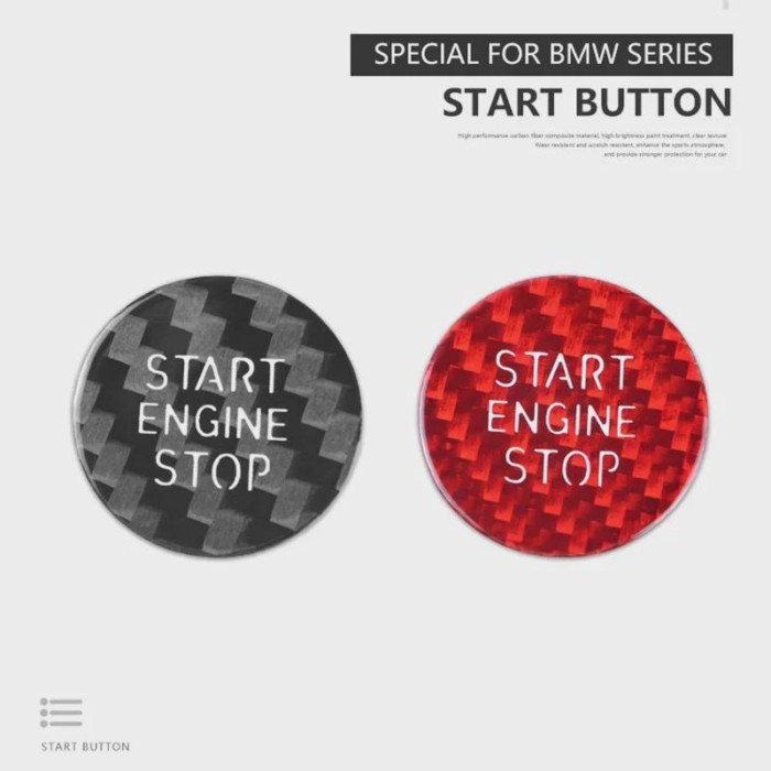 For BMW Z4 G29 Car Engine Start Stop Button Cover Real Carbon Fiber Sticker