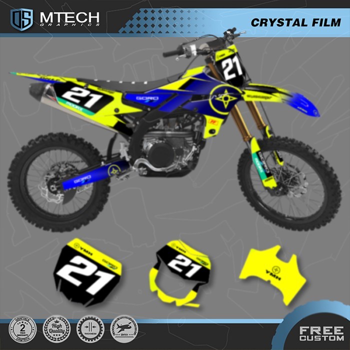 DSMTECH Motorcycle Sticker Graphics Decals for Yamaha YZ450F YZF 450 2018-2022 YZ250F YZF250 2019 2