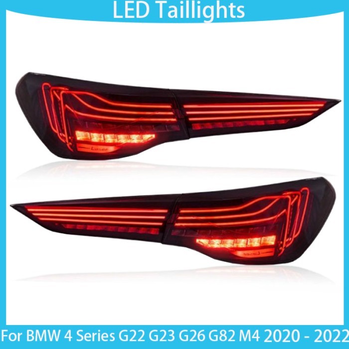LED Taillights For BMW 4 Series G22 G23 G26 G82 M4 CSL Rear Taillight Turn Signal Lamp Car Accessor