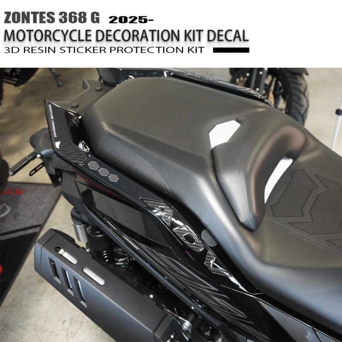 3D resin sticker protects scooter passenger handrails compatible with For Zontes 368 G 2025