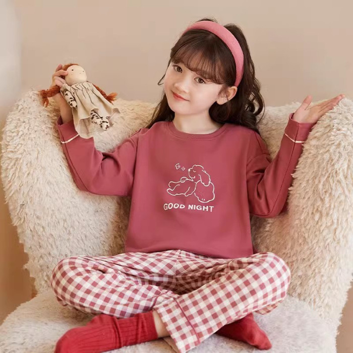 Eid Mubarak ชุดเด็ก Teen แขนยาวรอบคอ Nightdress Smooth ชุดนอนเด็กผู้หญิงสําหรับ 9 - 10 ปี