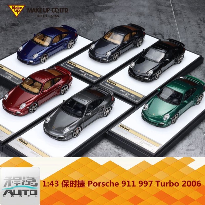 Make up 1: 43 Porsche Porsche 911 997 Turbo 2006 โมเดลรถเรซิ่น