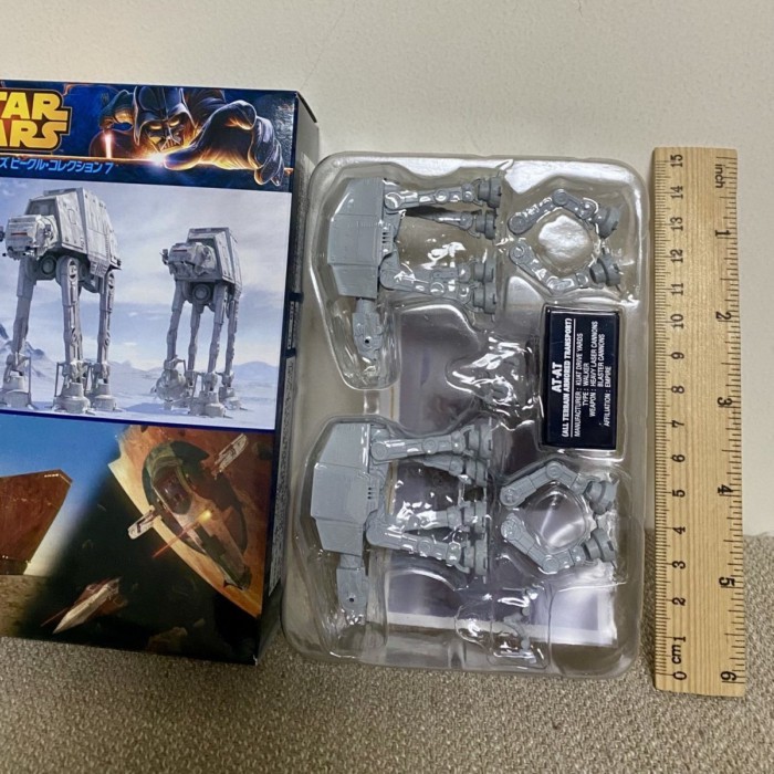 พร้อมสต็อก F-toys 1/350 Star Wars Series 7 AT-AT Walking Mecha Static Model วัสดุพลาสติกบริสุทธิ์พร้