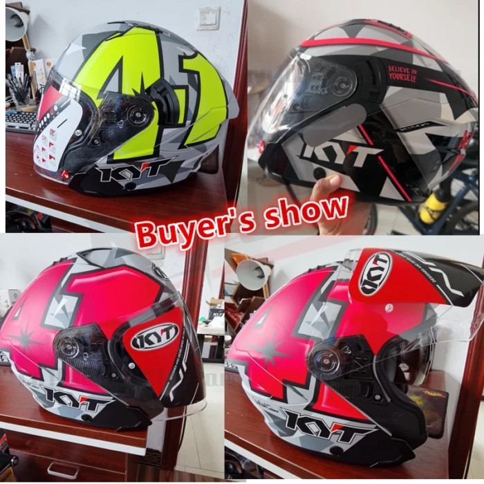 KYT motorcycle half helmet winter cascos para moto men's motocross riding Helmet women's motorbike