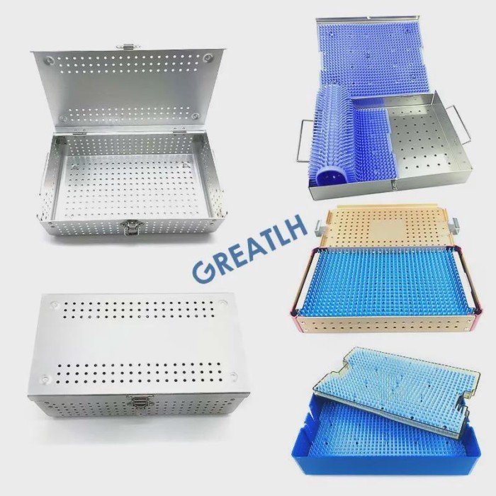 Autoclavable Sterilization Tray Case Box Disinfection Box Strilizig Trays Ophthalmic Tool Aluminium
