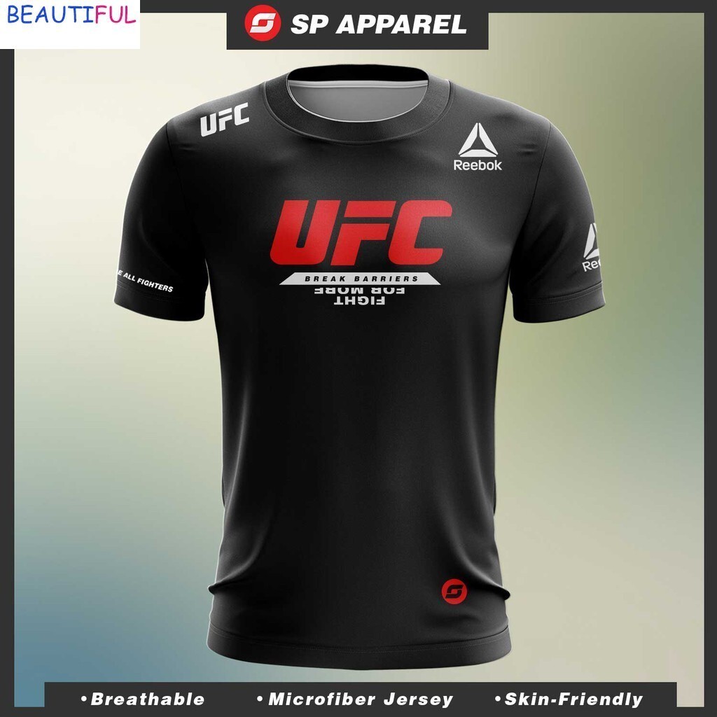 เสื้อยืดยี่ห้อ UFC ทำจากไมโครไฟเบอร์ ทรงพอดีตัว