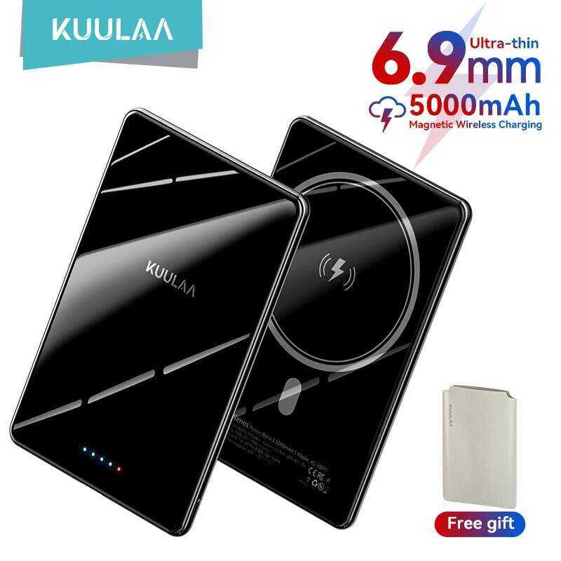 ▥ KUULAA Magnetic Power Bank Wireless Portable Charger 20W Fast Charging External Batte