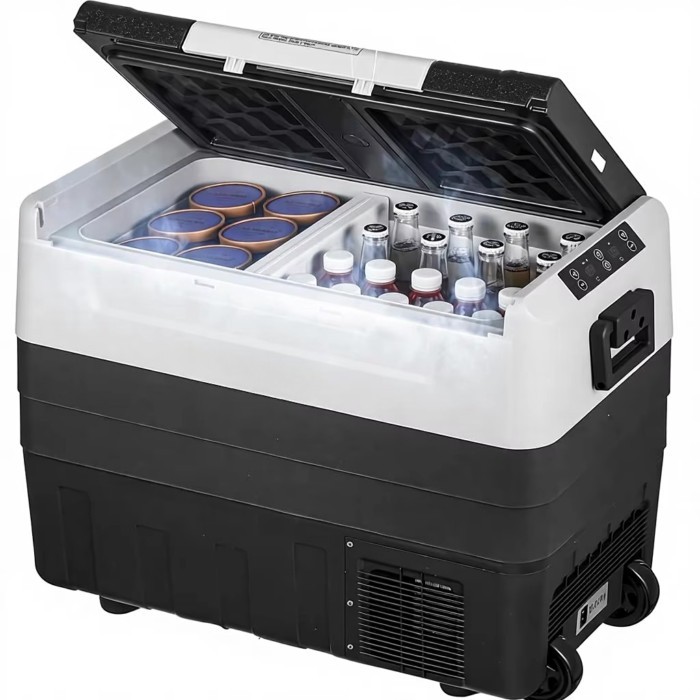 Portable Car Refrigerator Freezer Compressor 45.4 L Dual Zone for Car Home