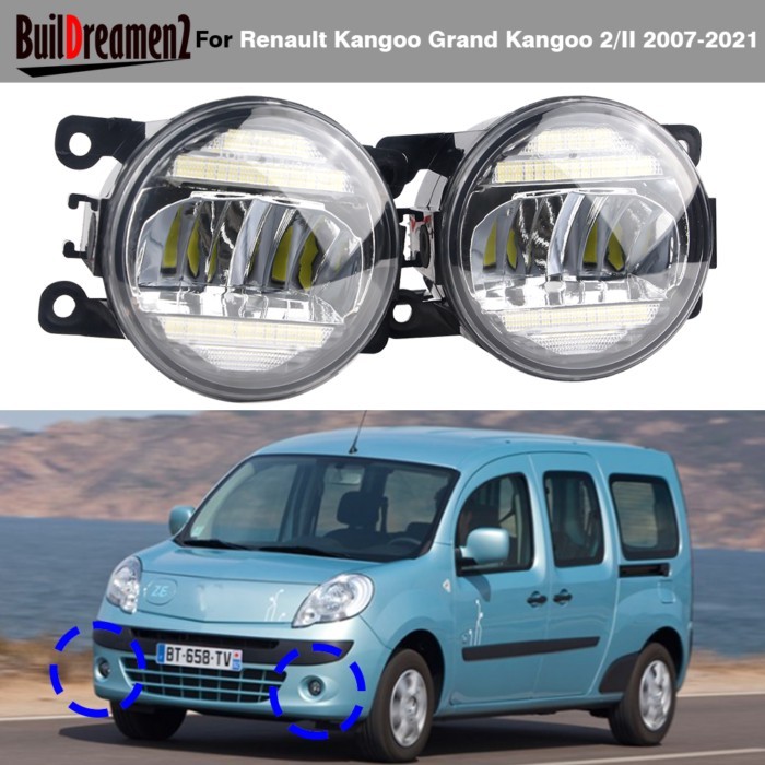2 Pieces 30W Car Canbus LED Fog Light Daytime Running Lamp DRL Accessories H11 For Renault Kangoo G
