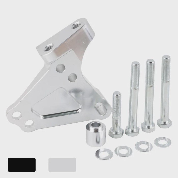Silver Black Engine Block Mount Bracket Set For Honda K-Series K20A K24A K20Z K24Z
