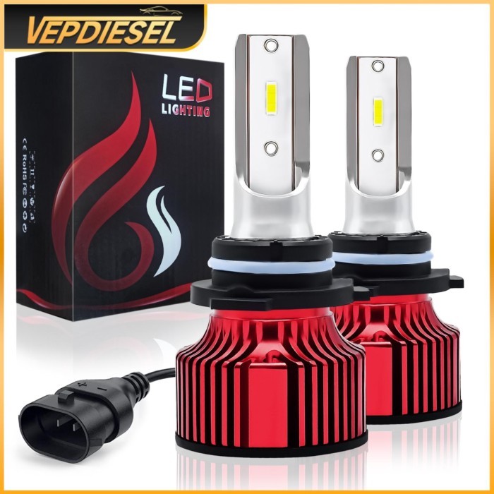 2Pcs LED Headlights FD6 Silver-red Color 9006/HB4 9005/HB3 H11/H9/H8 H1 H4/9003 H7 Auto Replacement