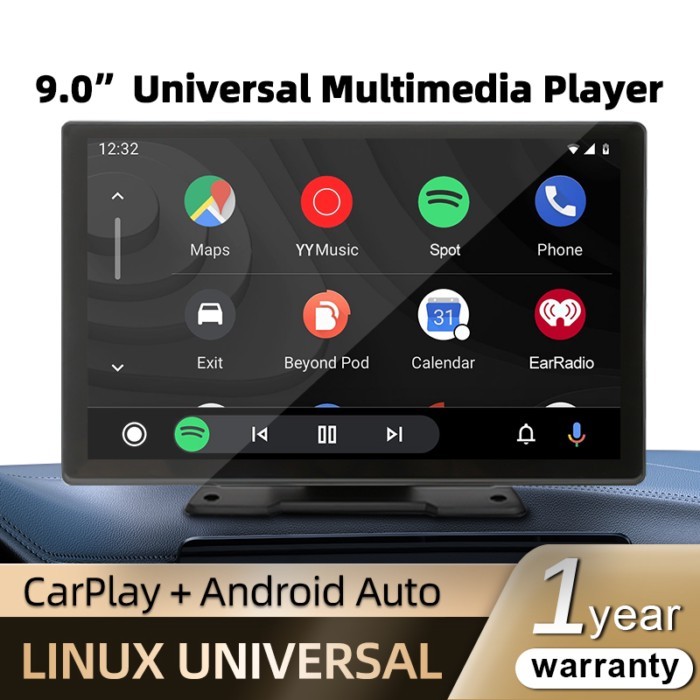 Wireless CarPlay 9 inch Android Auto Car Radio Multimedia Video Player IPS Touch Screen Bluetooth M