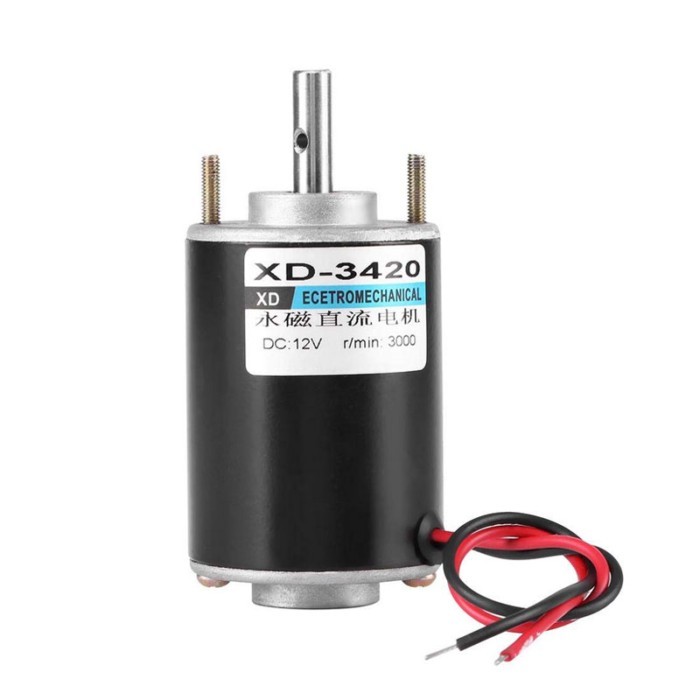 XD-3420 DC 12V 24V High Permanent Magnet DC Motor Electric Gear Motor Low Noise for Grinding Machin