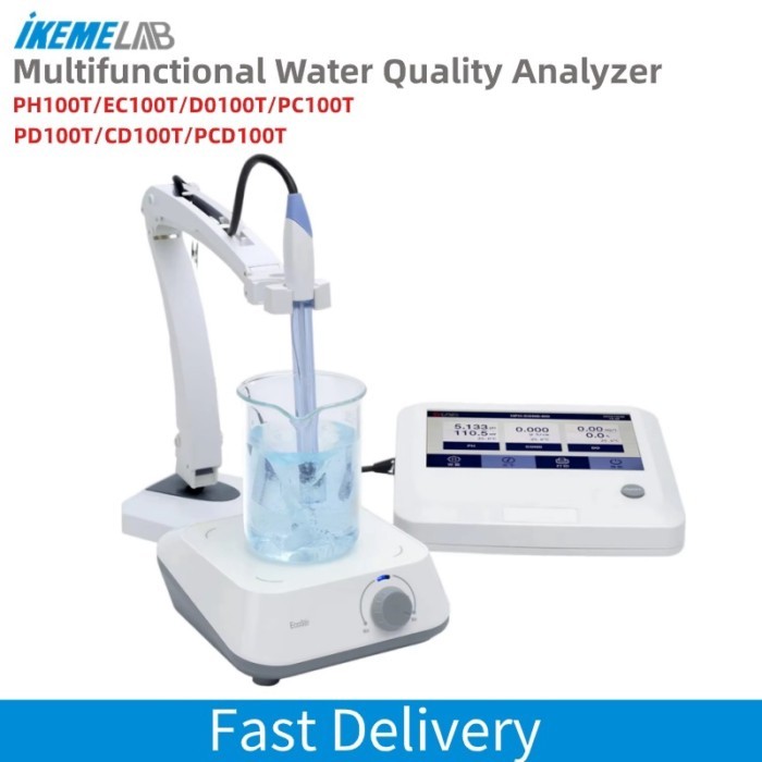 IKEME PH Meter High Precision Touch Screen Desktop 8 in 1 PH/ORP/TDS/EC/Temp/Sal/Res/DO Lab Water Q