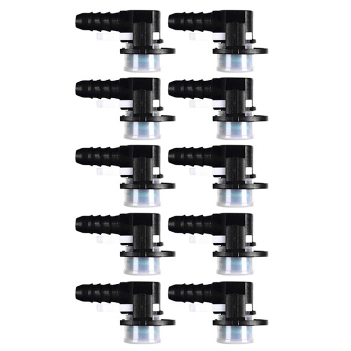10Pcs Car Water Pipe Connector ID12-ID6-90 Degree L Type Fuel Pipe Quick Connector Fuel Pipe Connec