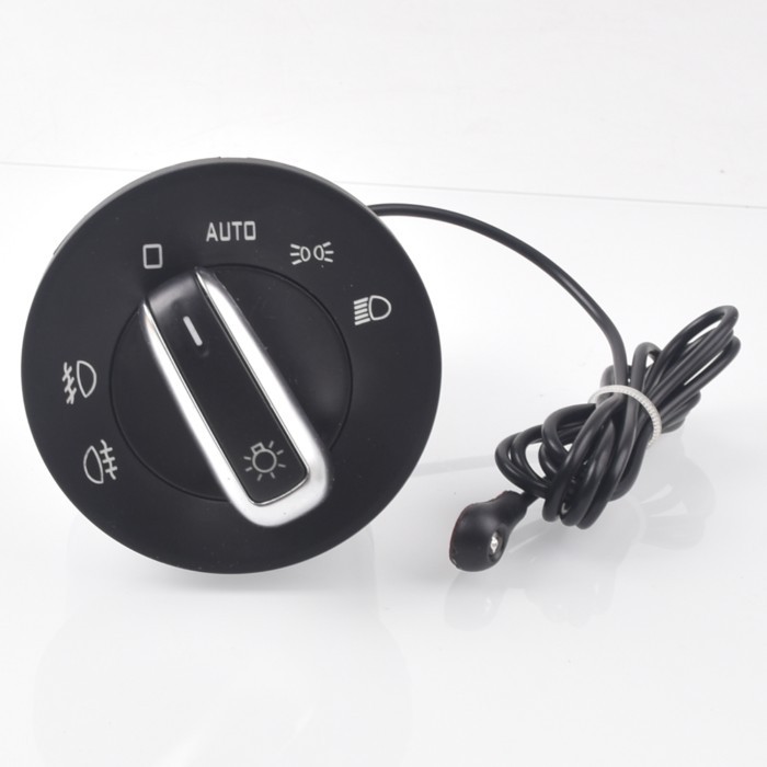 For Skoda Octavia II Combi 1Z5 1Z3 Chrome Auto Headlight Switch Replace module 1ZD941431 Add automa