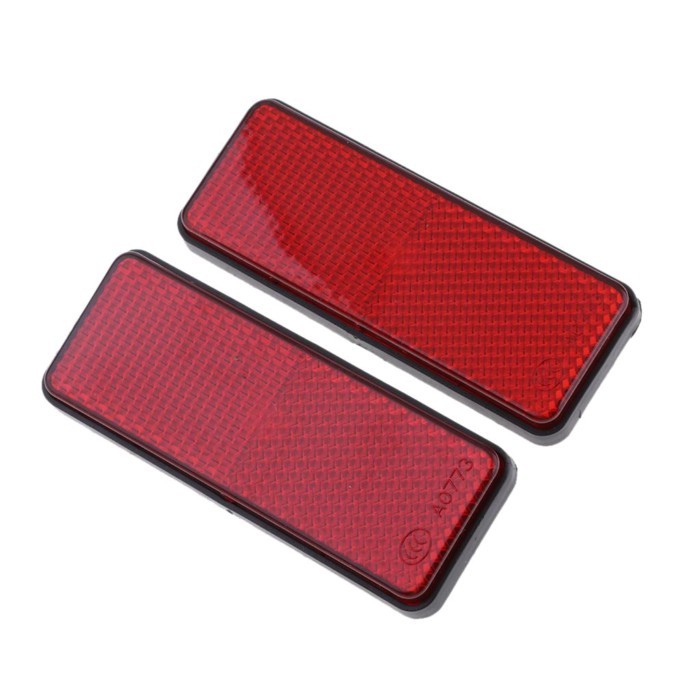2pcs Rectangle Reflective Reflector Motorcycle Motorbike ATV Scooter Dirt Bike Moped 4 Wheeler Refl