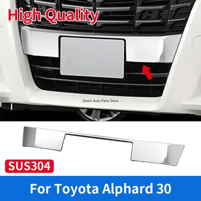 Car Exterior Accessories Decoration Front Plate Garnish Trim for Alphard 30 2015 2016 2017 2018