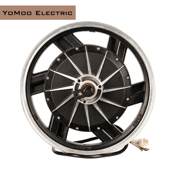 YM 1500w 16x3.5inch 60kmh 60A BLDC Hall Sensor Type Hub Motor For Electric Motorcycle