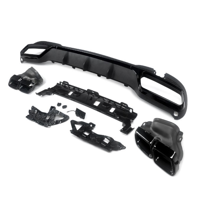 Rear Bumper Diffuser For Mercedes Benz E Class W212 Saloon with AMG Line 2014-2016 AMG E63 Style Gl