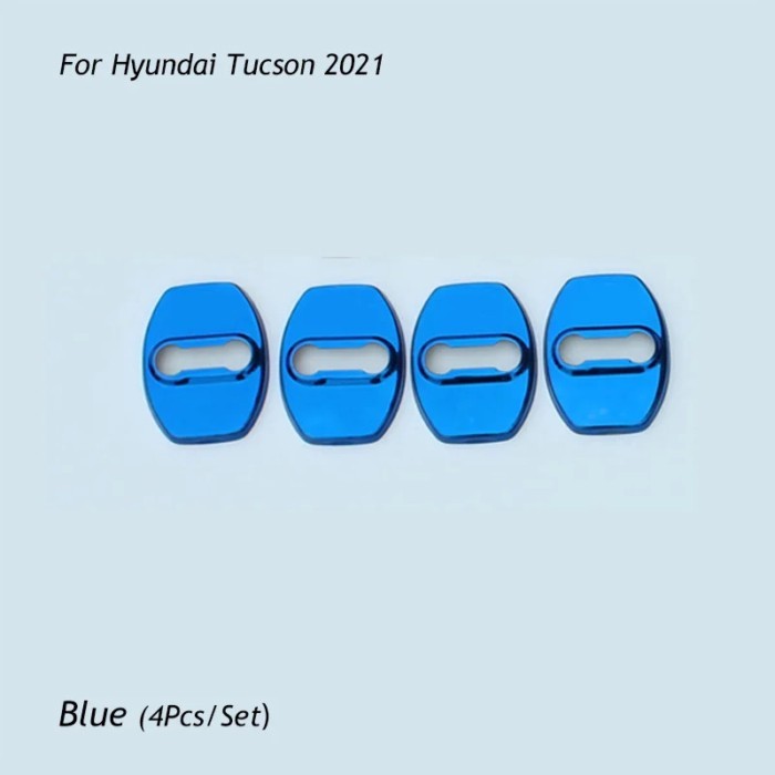 Car Door Lock Covers Caps Protective Case Stainless Steel Styling For Hyundai Tucson NX4 2021 2022