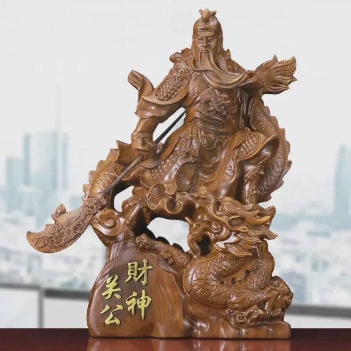 Guan Gong God of Wealth Office Statue Crafts Living Room Shop Decorations