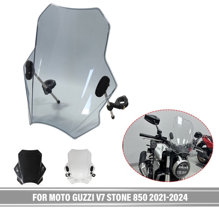 For MOTO GUZZI V7 STONE 850 2021-2024 GUZZI V7 STONE Windshield Motorcycle Windshield Covers Motorc