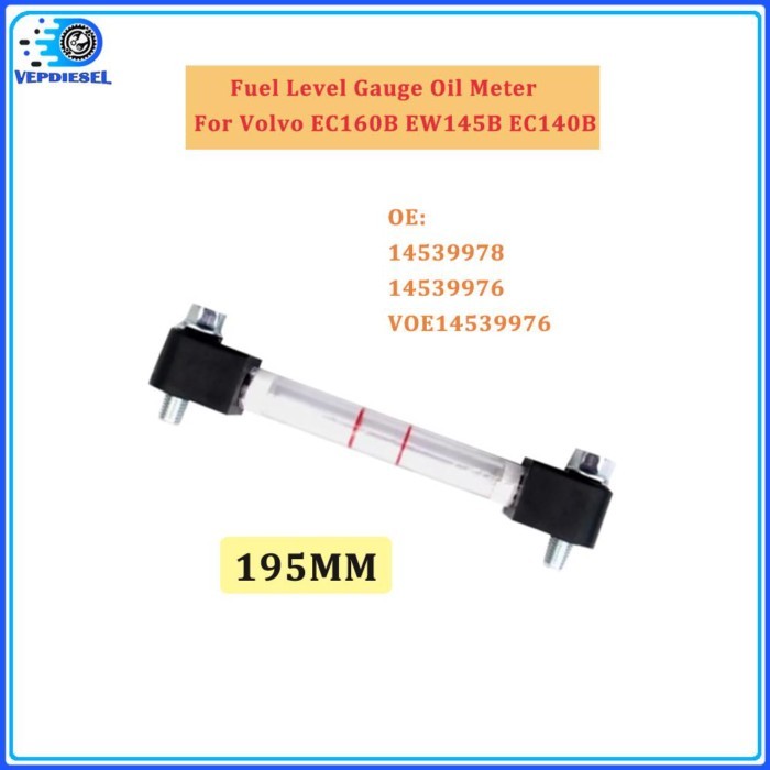 1pc 195MM Fuel Level Gauge Oil Meter 14539978 VOE14539976 14539976 For Volvo EC160B EW145B EC140B N