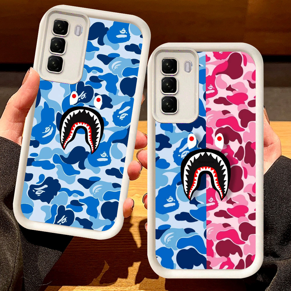 G-39 bape Casing สําหรับ Realme C17 C71 C2s 14X C2 7i C73 C75 C85 Pro สีดําและสีขาว