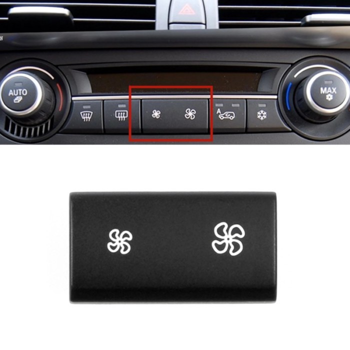 2PCS Car Interior Wind A/C Power Speed Switch Button Air Fresh Key Knob Cover Cap For BMW E70 X5 X5