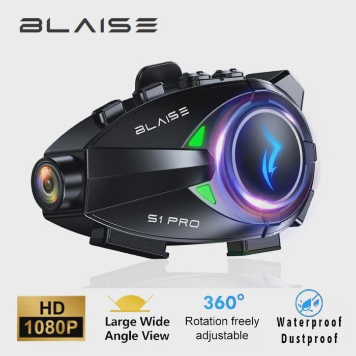 BLAISE S1 PRO Bluetooth Motorcycle Intercom Helmet Headset Wifi APP Speaker Headphone Motorbike Int
