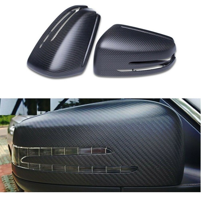Replacement Real Carbon Fiber Mirror Cover Cap Car Accessories For Mercedes Benz W204 W212 W207 W17