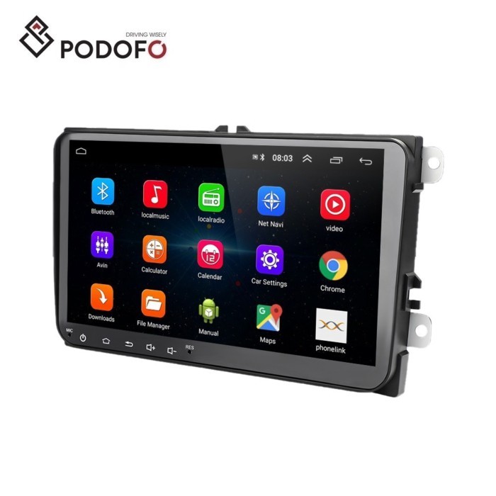 Podofo 9" Android Car Radio Autoradio GPS Wifi FM RDS For Volkswagen/Skoda/Seat/Octavia/golf 5/6/to