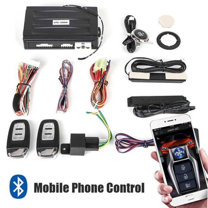 Smartphone Control Car Start Stop Keyless Entry System Remote Start Kit Universal One-button Start