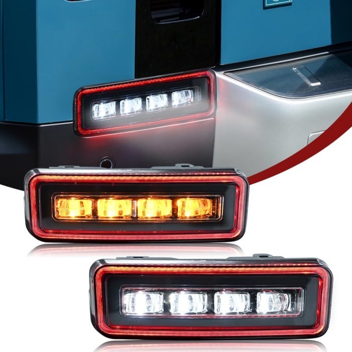 Rear Fog Light for 2020-2024 Land Rover Defender 90 110 130 LED Rear Bumper Lights Trim Reverse Bac