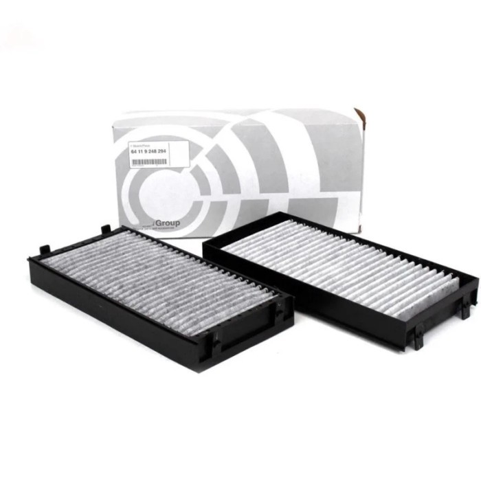 64119248294 2Pcs Cabin Air Filter For BMW E70 X5 E71 X6 F01 F02 F07 F10 Activated Carbon ABS Origin